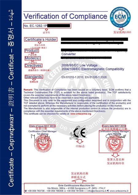 CE證書圖片